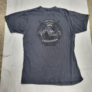 Orange County Choppers Mens Size L Dark Grey Charcoal T-shirt Top Vintage Tee